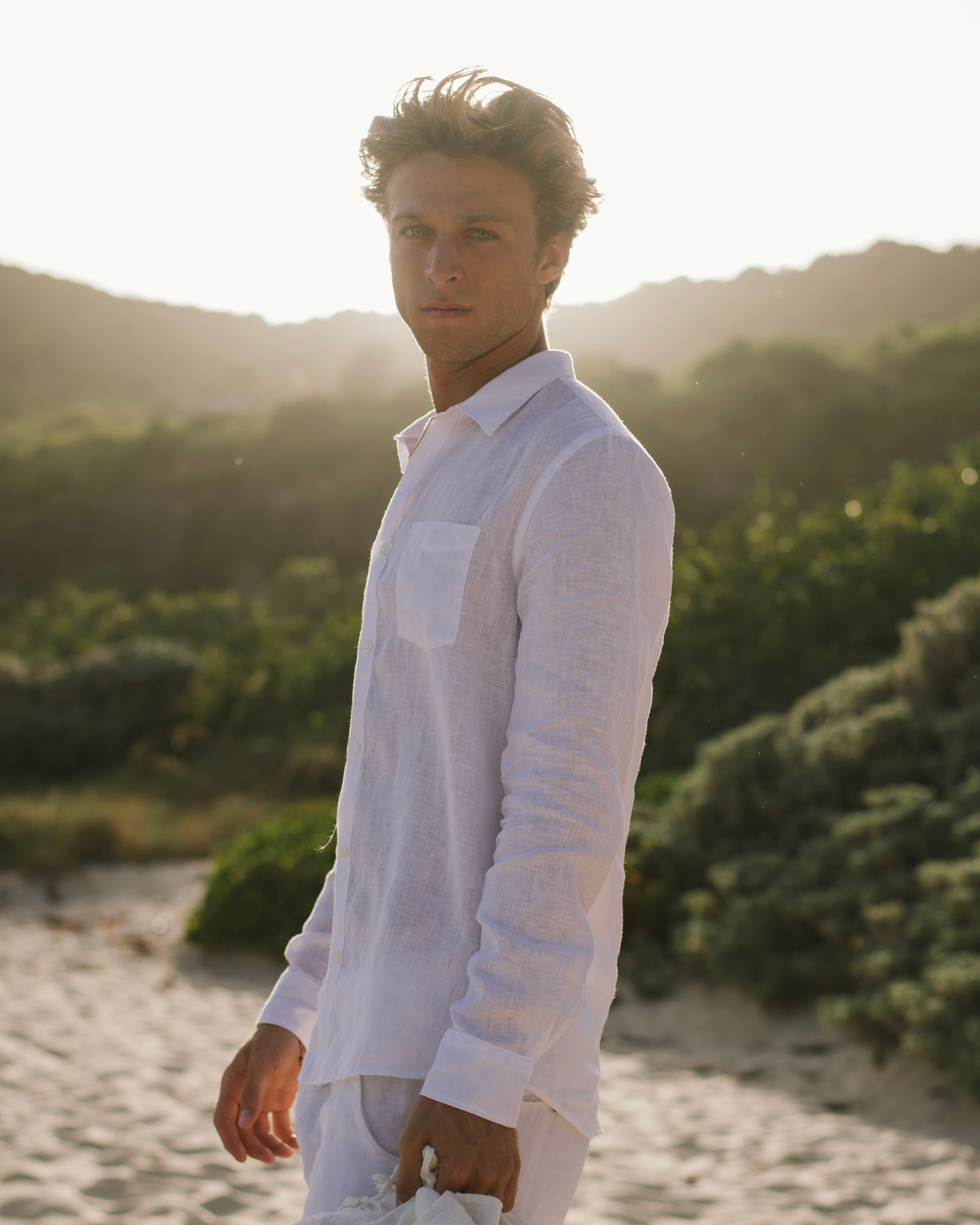 Chemise en lin homme