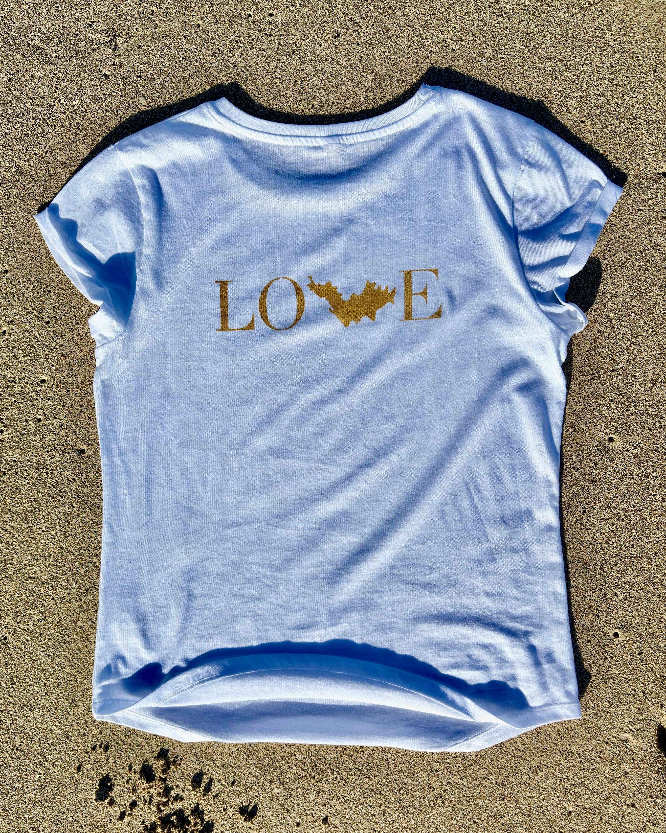 T-shirt femme blanc Love St Barth