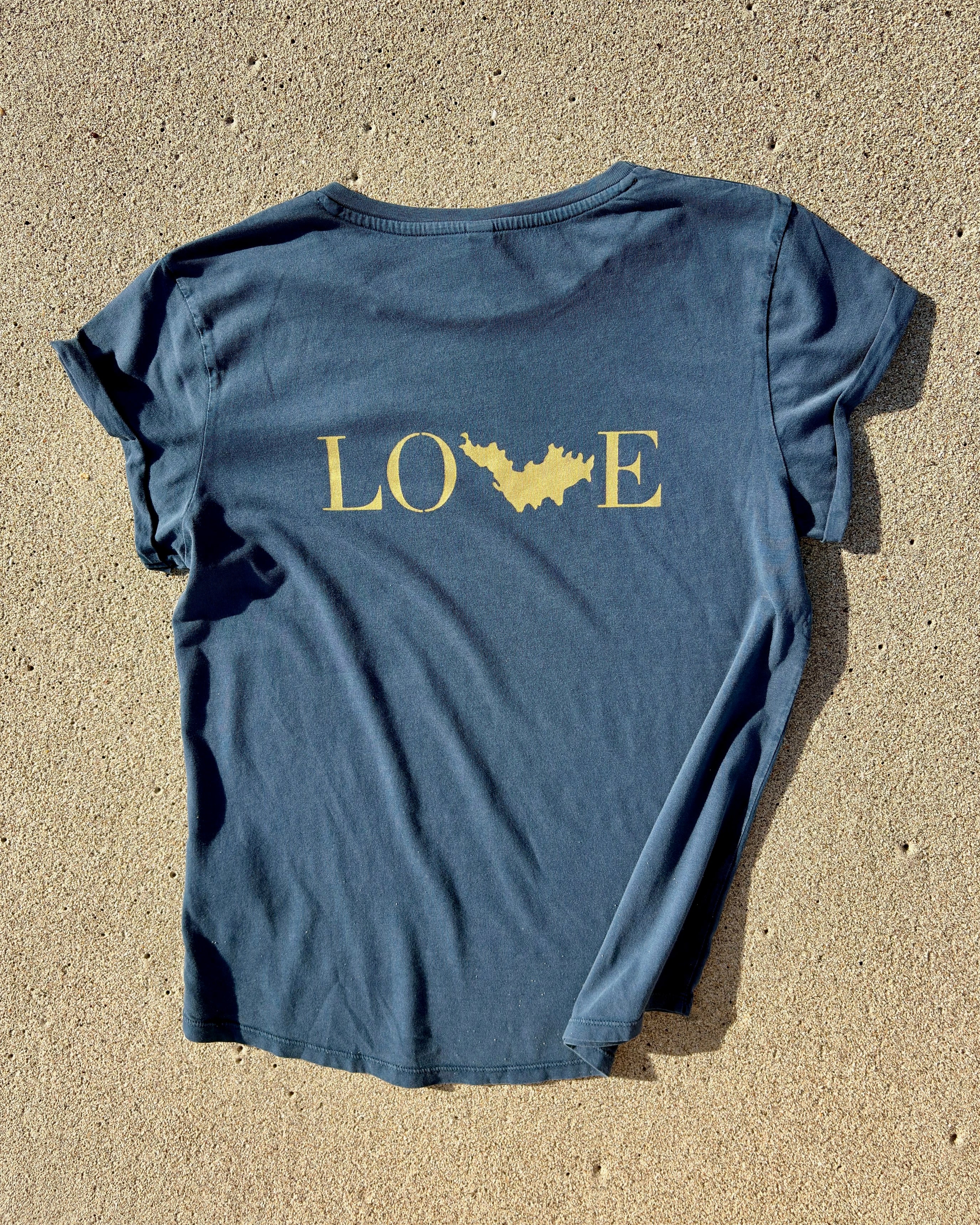 T-shirt femme bleu denim Saint-Barth