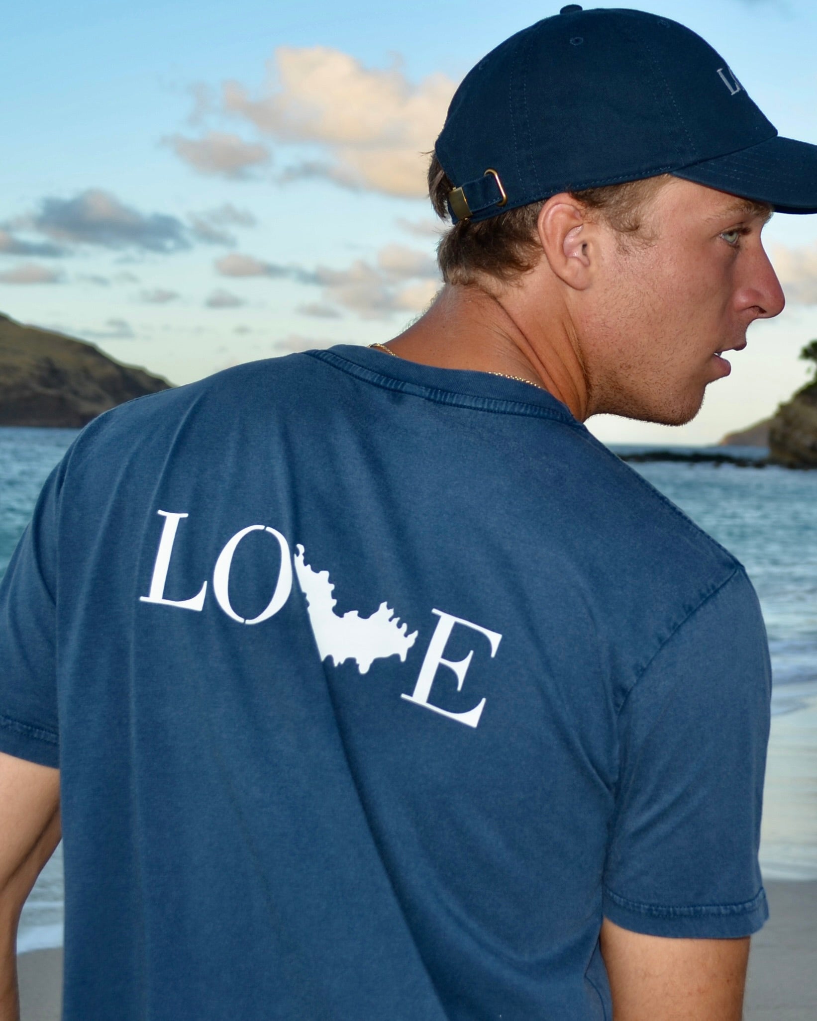 T-Shirt Love bleu