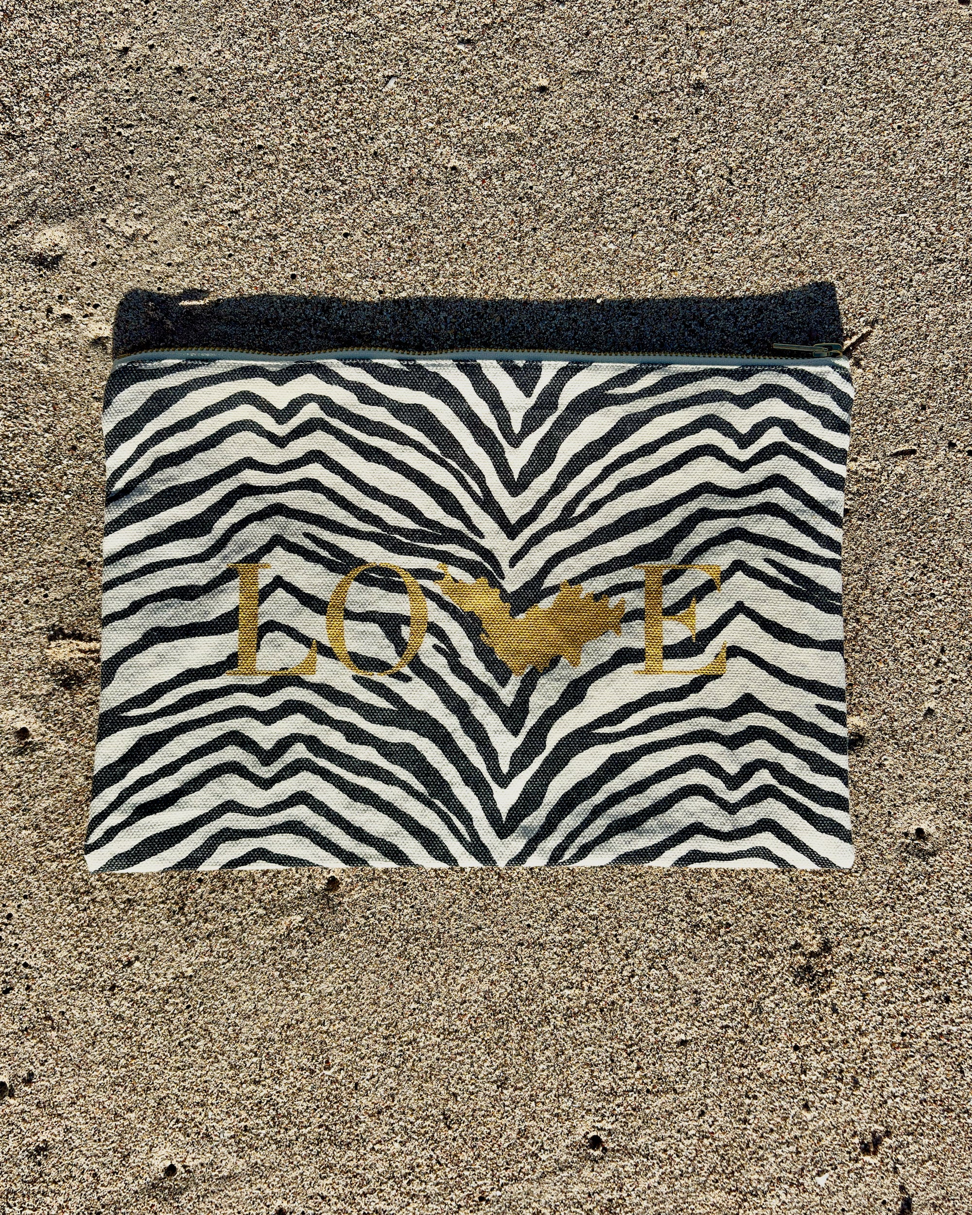 Pochette Laurette zèbre craie