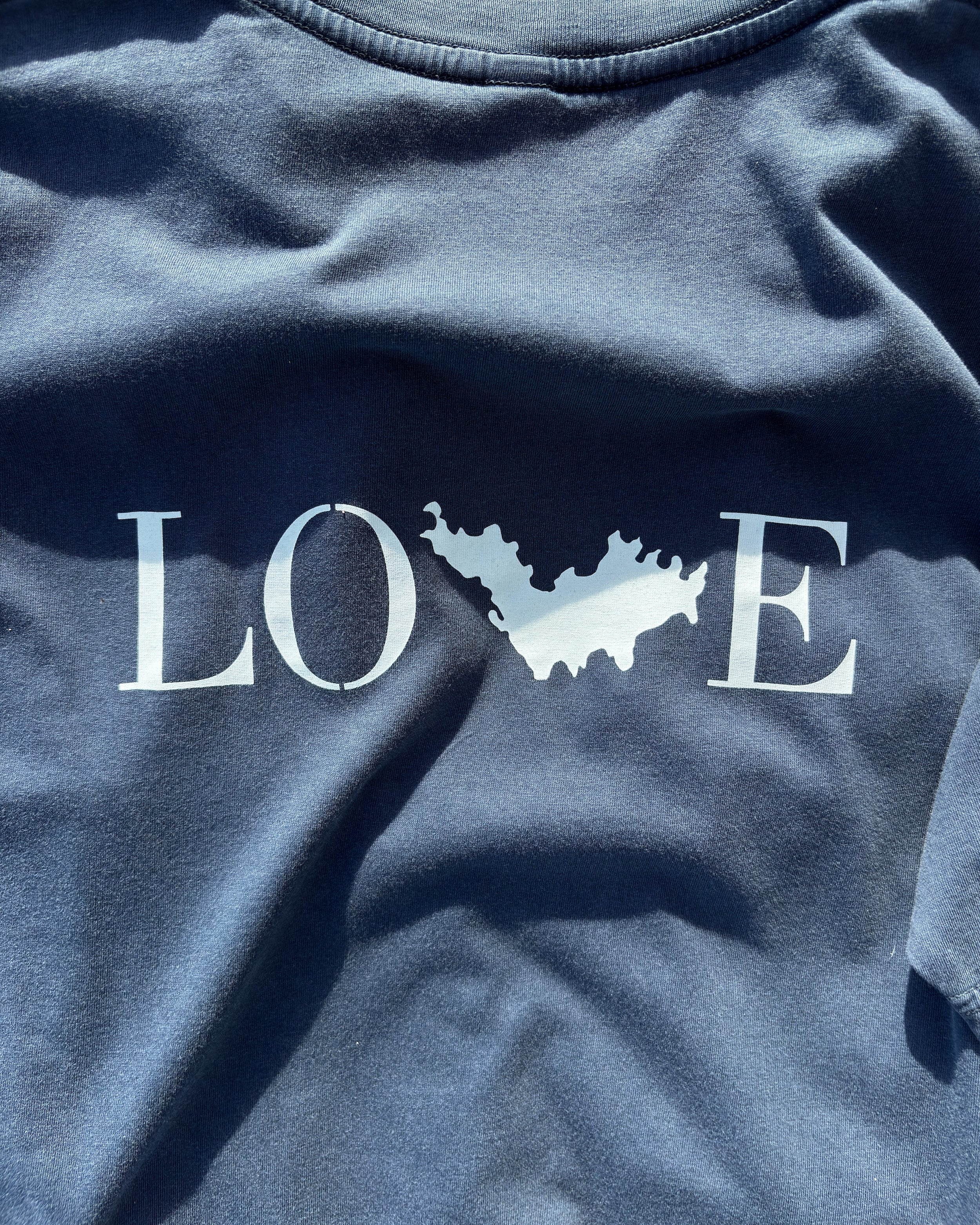 T-Shirt Love bleu